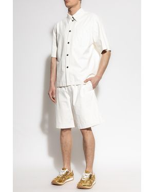 Bottega Veneta Leather Shorts - White