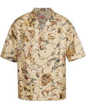 KENZO Silk Short-Sleeved Shirt - Natural
