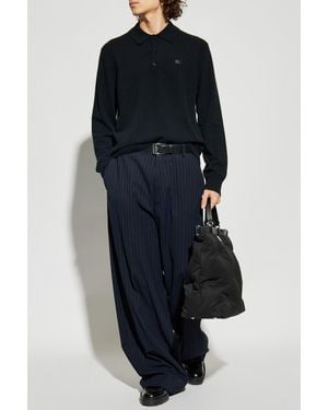 Burberry Cashmere Polo - Blue