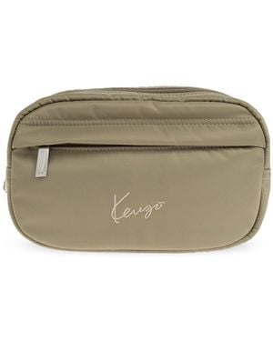 KENZO Belt Bag With Embroidered Logo - Grey