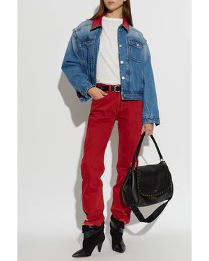 Isabel Marant Insulated Denim Jacket 'Devyn' - Red