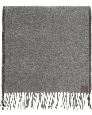 Eleventy Fringed Scarf - Grey