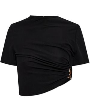 Christopher Esber T-Shirt 'Bezel Quartz Ruched' - Black