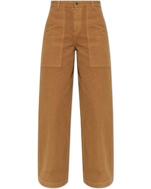 Moncler Wide-Leg Trousers - Natural
