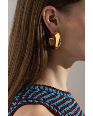 Alaïa Brass Earrings - Blue