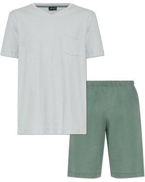 Hanro Two-Piece Pyjamas From The 'Night & Day' Collection - Grey