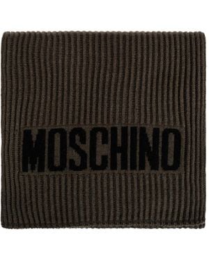 Moschino Scarf With Logo - Black