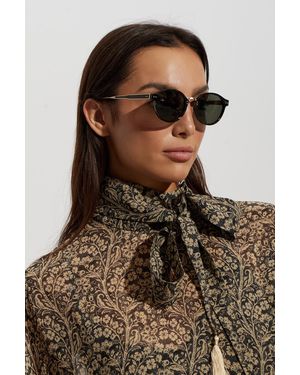 Linda Farrow 'Marco' Sunglasses - Brown