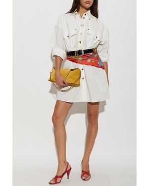 Versace Dress With Contrasting Stitching - White