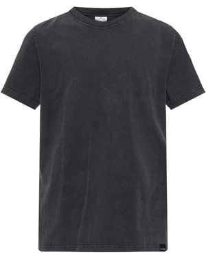 Courreges T-Shirt With Logo Patch - Black
