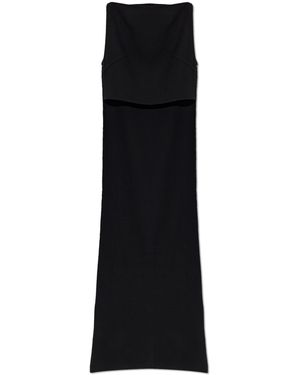 Jil Sander Wool Top With An Asymmetric Cut - Black