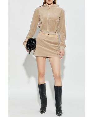 Alexander Wang Skort With Shimmering Crystals - Natural