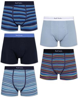 Paul Smith Five-Pack Of Boxer Shorts - Blue