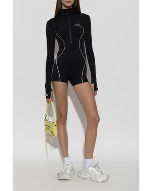 Balenciaga Jumpsuit With Logo - Black