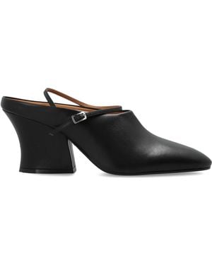 Jil Sander Leather Heeled Shoes - Black