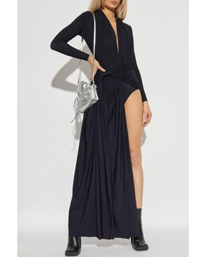 Balenciaga Long Sleeve Dress - Blue