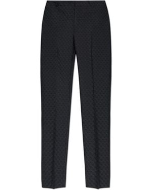 McQueen Trousers With A Distinctive Skull Motif - Black