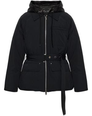Moose Knuckles Quilted Jacket With Hood - Black