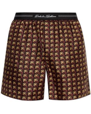Dolce & Gabbana Silk Shorts - Brown