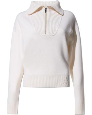 Perfect Moment Jumper With A Wide Collar - Natural