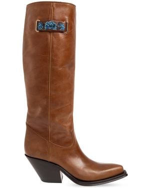 Chloé 'Azelan' Leather Cowboy Boots - Brown
