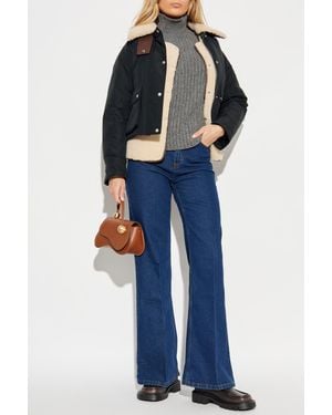 Ami Paris Flared Leg Jeans - Blue