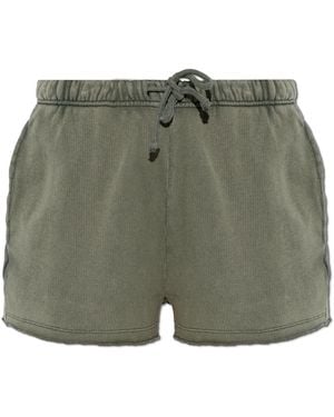 American Vintage Raw-Hem Shorts - Green