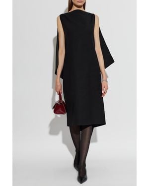 Jil Sander Silk Dress With An Open Back - Black