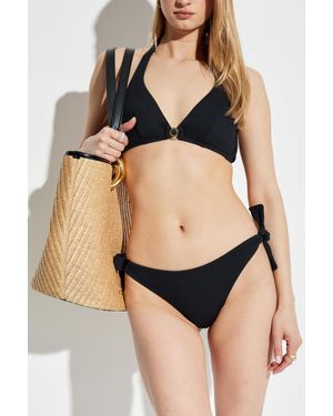 ★EMPORIO ARMANI★ Women's Logo Print Bikini Set Black 08251 Emporio Armani Women's Standard Logo Lover String Brief