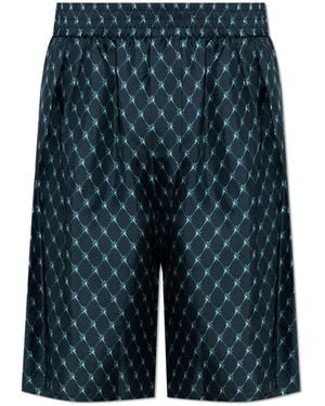 Balmain Silk Shorts - Blue