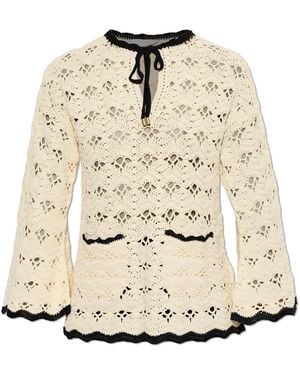 Zimmermann Turtleneck With Pockets - Natural