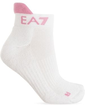 EA7 Socks With Logo - White