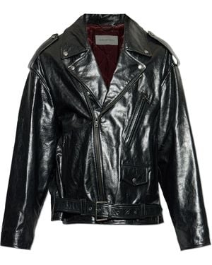 Dries Van Noten Leather Jacket 'Lodz' - Black