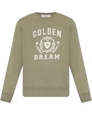 Golden Goose Sweatshirt With Logo - Green