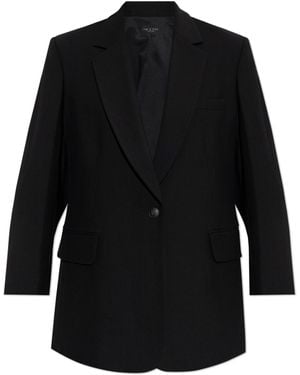 Rag & Bone Blazer With Open Lapels - Black