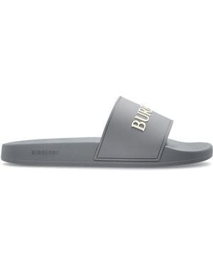 Burberry 'Furley' Slides - White
