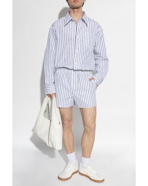 Ami Paris Ribbed Shorts - White