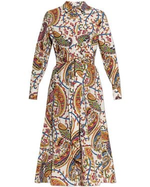 Etro Patterned Dress With A Belt - Multicolour