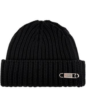 Givenchy Wool Beanie With Applique - Black
