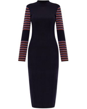 Paul Smith Fitted Wool Dress - Blue
