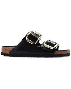 Birkenstock 'Arizona Big Buckle' Slides - Black