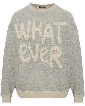 R13 Cotton Sweatshirt With Crew Neck - White