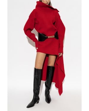 Givenchy Wool Dress With A Slit - Red