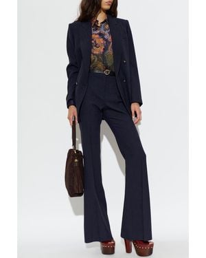 Etro Wool Pants - Blue