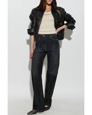 Versace Leather Jacket - Black