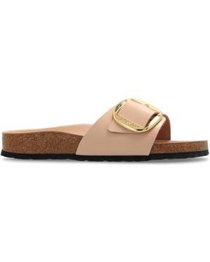 Birkenstock Slippers 'Madrit Big Buckle' - Natural