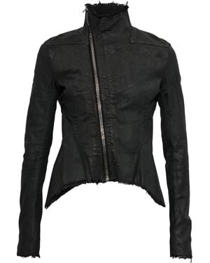 Rick Owens Asymmetrical Cut Jacket - Black