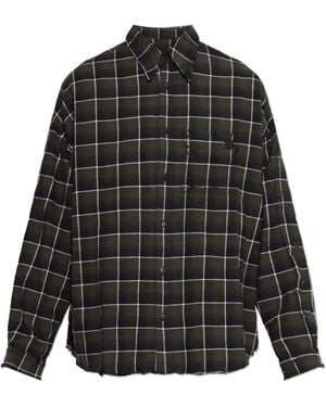 MISBHV Plaid Pattern Shirt - Black