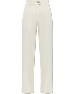 Ferragamo Creased Trousers - White