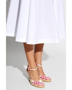 Burberry Wedge Espadrilles 'Mews' - White